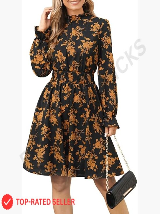 Dresses & Skirts - Off Shoulder Ruffle A-Line Mini Dress with Belt Wedding Guest